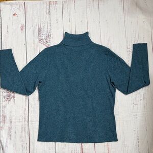 Valerie Stevens Deep Teal Turtleneck Sweater size L